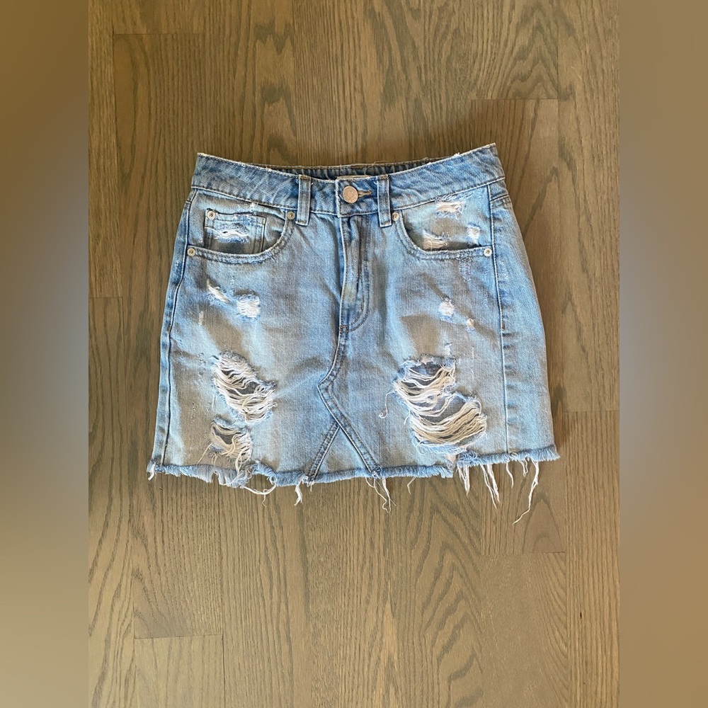 Jean mini skirt